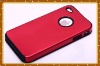 Metal case for iphone 4,Aluminum+silicone case, For iphone 4 case