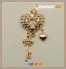 Metal key dangle decoration