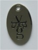 Metal label / plate / pendant / badge for garment bags