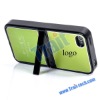 Metal with TPU Frame Hard Kickstand Case for iPhone 4 Wholesale(Green)