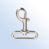 Metal zinc alloy snap hook in Nickel color, size: 61*50mm