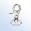 Metal zinc alloy snap hook plated nickel color size:60*30mm