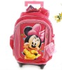 Mickey pink polyester schoolbag trolley handle