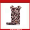 Micky Style Leopard Print Fur Case For iPhone 4/4S-Pink