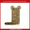 Micky Style Leopard Print Fur Case For iPhone 4/4S-Yellow