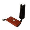 Microfiber wallet with zipper