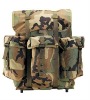 Military camo canvas day pack