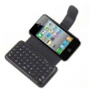 Mini Wireless Bluetooth Keyboard Leather Case for iPhone 4