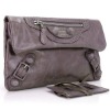 Mix color gray and purple brand designer handbags