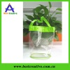 Mix color transparent single handle pvc bag