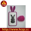 Monthly 1000pcs hot sale individuality style silicon TPU for iphone 4g rabbit case