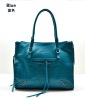 Motorcycle handbag / Italy cow weave Oil leather lady handbag