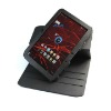 Motorola XOOM 2 xyboard Tablet 10.1" Black Texture PU Leather 360 Stand Case