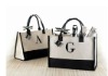 Mud Pie Initial Canvas Tote - E by Mud Pie