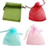 Multi colours organza pouch with satin ribbon closure