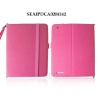 Multi-function pink leather case for ipad 2