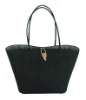 Mysterious-black straw woven beach bag