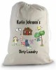 NATURAL COTTON LAUNDRY BAG CUSTOM LOGO PRINTED