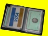 NEW GENUINE LEATHER MENS BUSINESS CARD PVC CASE HOLDER