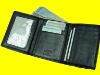 NEW SOFT COWHIDE GENUINE COWHIDE LEATHER MENS TRIFOLD WALLET CREDIT CARD HOLDER BILLFOLD WALLET