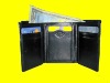 NEW SOFT COWHIDE GENUINE COWHIDE LEATHER MENS TRIFOLD WALLET CREDIT CARD HOLDER BILLFOLD WALLET