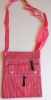 NEW TRENDY PINK FAUX PATENT LEATHER CROCO CROSSBODY MESSENGER SHOULDER BAG PURSE