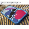 NEW! lovely cartoon pattern PU frame case for iphone4