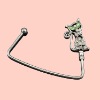 NH033 US fashion Metal purse hook with cz stone