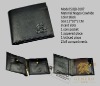 Nano-silver antibacterial genuine leather wallet with coin holder