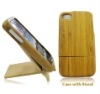 Natural Bamboo for iphone 4S case with stand