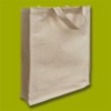 Natural canvas shopper bag