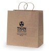 Natural kraft food service paper shopping bag