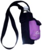 Neoprene beer bottle cooler with strap and phone bag