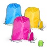 New 210D polyester drawstring foldable backpack with zipper