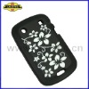 New Arrival Black Color Floral Silicone Case Cover for BlackBerry Bold 9900 9930