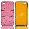 New Arrival Cut Ostrich Case Cover For Iphoone 4G (LF-0686)