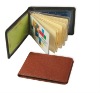 New Arrival! elegant leather pvc card holder with 10 leaves