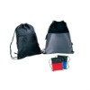 New DRAWSTRING BACKPACK W/ZIPPER POCKET - 4 Colors
