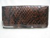 New Design Fashion Flat Metal frame leather wallet
