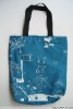 New Design Fashionable recyclable blue canvas bag (with lining)
