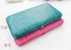 New Design PU Pure Lady Purses/Women Hinge Frame Around Wallets