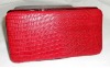 New Design PU Pure Lady Purses/Women Hinge Frame Around Wallets