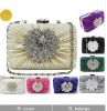 New Diamante Satin Hard Case Evening Party Clutch Bag