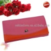 New Fashion Fuchsia Lady Women Long Clutch Wallet Purse With Button