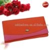 New Fashion Red Lady Women Long Clutch Wallet Purse With Button