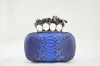 New Flower four ring  skull python clutch bag