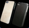 New Front and Back Aluminum Flake Hard Case Cover for iPhone 4
