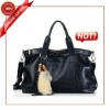 New Genuine Leather Big Black handbags women bags