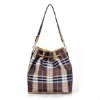 New Genuine Leather Drew-string Shoulder Bag