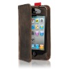 New Genuine leather pouch wallet design fashion leather case for iphone 4g 4s